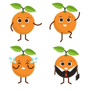 Beyaz arka plan üzerinde izole turuncu çizgi emoticons
