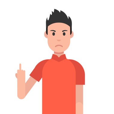 Genç adam el simgesi el hareketi,.