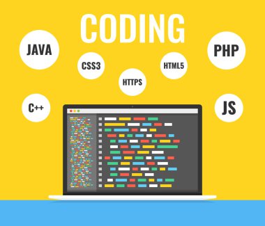 Dizüstü bilgisayar ekran vektör çizim