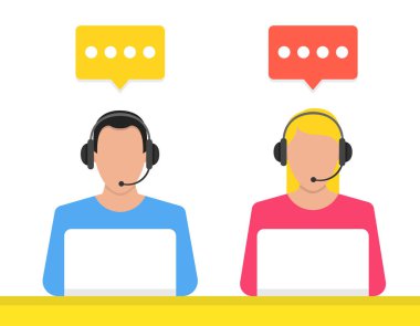 Çağrı merkezi kavramı vektör çizim