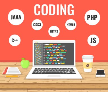 Dizüstü bilgisayar ekran vektör çizim
