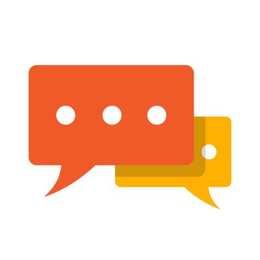 Beyaz arka plan üzerinde renkli konuşma balonları