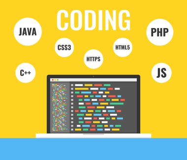 Dizüstü bilgisayar ekran vektör çizim
