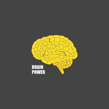 Beyin gücü kavramı. Vektör çizim. 