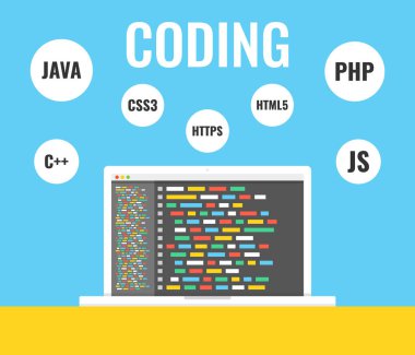 Dizüstü bilgisayar ekran vektör çizim