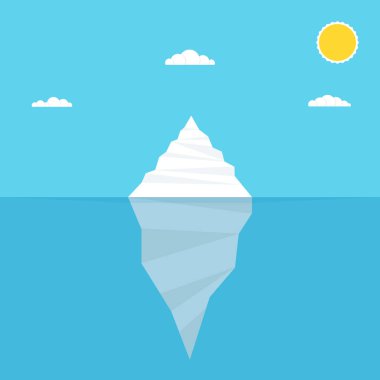 Buzdağı simgesi. Vektör çizim. 