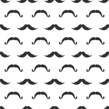 Bıyık seamless modeli. Vektör çizim.
