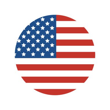 Ulusal Birleşik Amerika (ABD) bayrağının durumunu. Vektör çizim. 