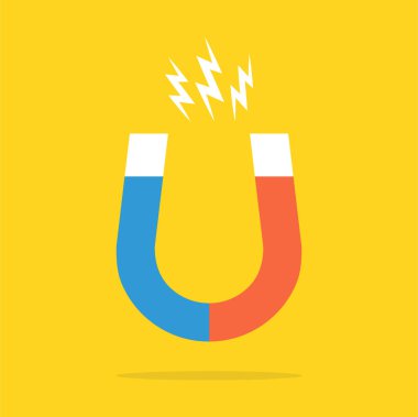 At nalı mıknatıs vektör çizim