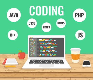 Dizüstü bilgisayar ekran vektör çizim