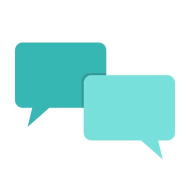 Beyaz arka plan üzerinde renkli konuşma balonları