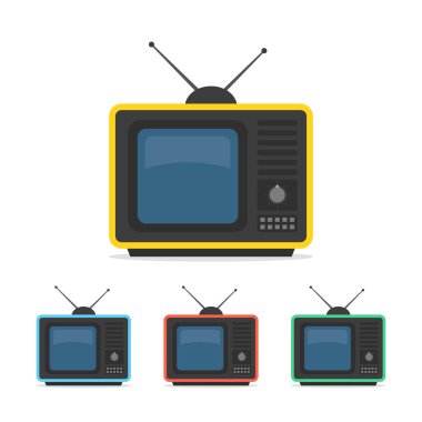 Retro tv. vektör çizim.