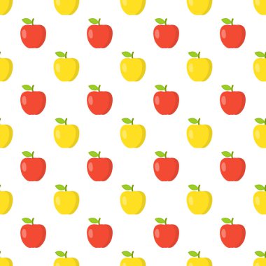 Seamless modeli. Apple arka plan. Vektör çizim