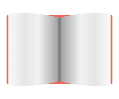 Düz Stil Açık boş kitapta. Vektör çizim.