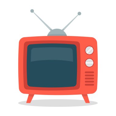 Retro tv. vektör çizim.
