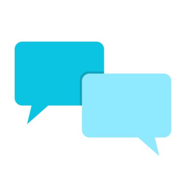 Beyaz arka plan üzerinde renkli konuşma balonları