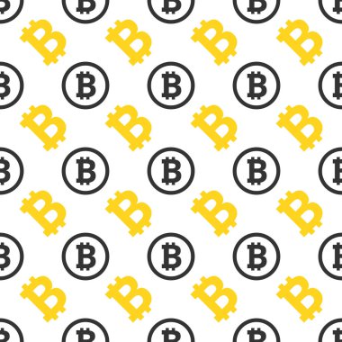Bitcoin desen. Vektör çizim.
