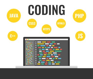 Dizüstü bilgisayar ekran vektör çizim