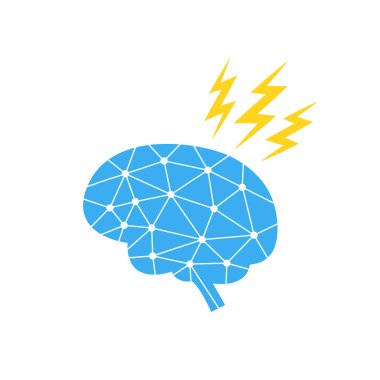 Beyin gücü kavramı. Vektör çizim. 