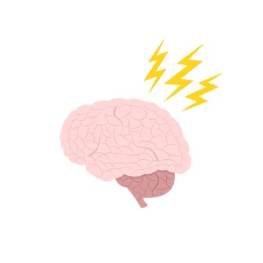 Beyin gücü kavramı. Vektör çizim. 