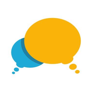 Beyaz arka plan üzerinde renkli konuşma balonları