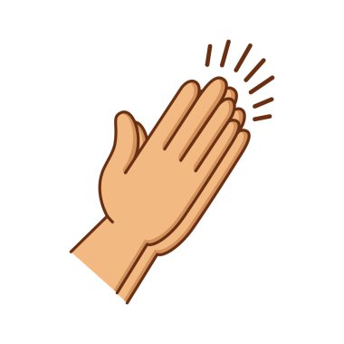 Dua eden eller. Vektör çizim.