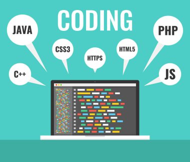 Dizüstü bilgisayar ekran vektör çizim