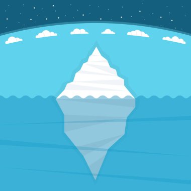Buzdağı simgesi. Vektör çizim. 