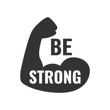 Güçlü poster olmak. Rock Festivali ya da konser tasarım için vektör tipografik alıntı. T-shirt, çanta, afiş, davetiye, kartları, vb yazdırılabilir.