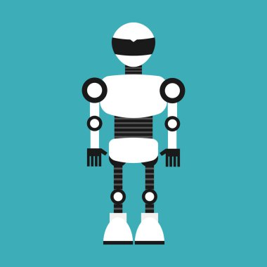 Robot simgesi. Vektör çizim. 