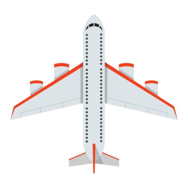 Uçak uçan. Vektör çizim. 