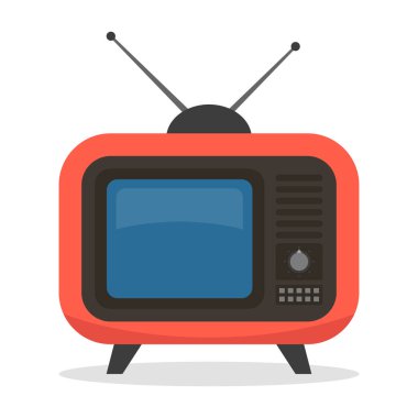 Retro tv. vektör çizim.