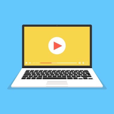 Dizüstü bilgisayar ekran vektör çizim