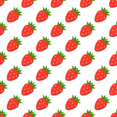 Seamless modeli. çilek arka plan. Vektör çizim