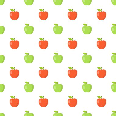Seamless modeli. Apple arka plan. Vektör çizim