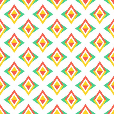 Farklı rakamlar ile renkli geometrik desen