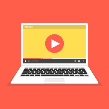 Dizüstü bilgisayar ekran vektör çizim