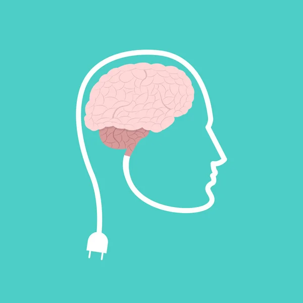 Poder Cerebral Concepto Personas Pensantes Ilustración Vectorial — Vector de stock