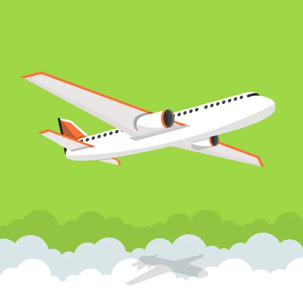 Avión Volador Ilustración Vectorial — Vector de stock