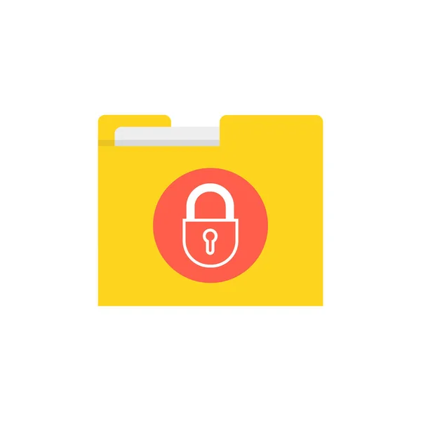 File Protection Data Security Privacy Concept Safe Confidential Information Vector — Stock Vector