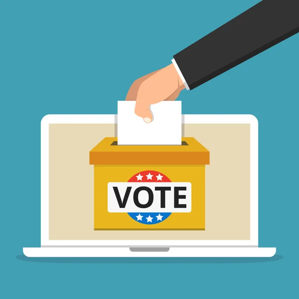 Votación Bloqueada Con Votos Votación Concepto Vector Ilustración — Vector de stock