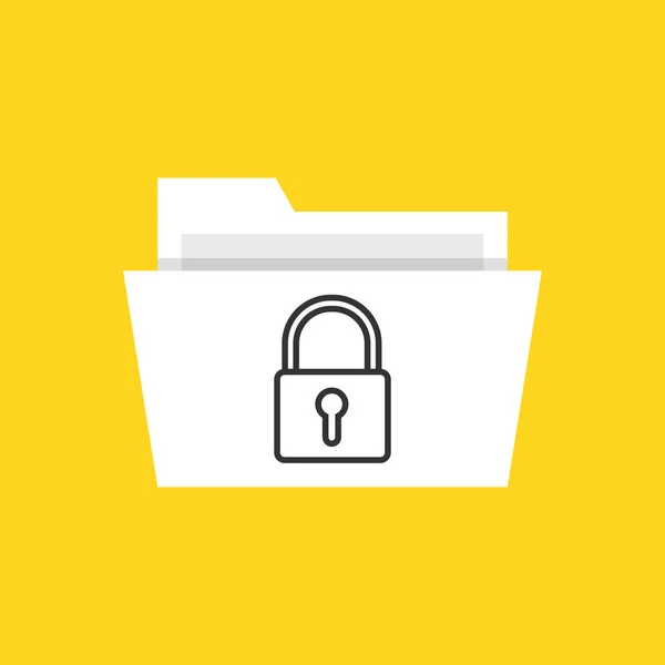 Protection Des Fichiers Concept Sécurité Confidentialité Des Données Des Informations — Image vectorielle