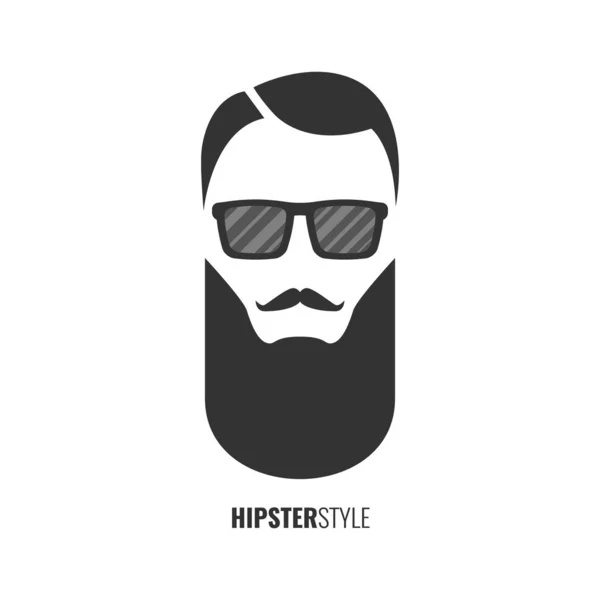 Hipster Μόδα Άνθρωπος Μαλλιά Και Γένια Hipster Στυλ Έννοια Εικονογράφηση — Διανυσματικό Αρχείο