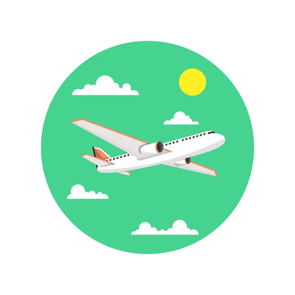 Avión Volador Ilustración Vectorial — Vector de stock