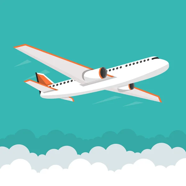 Avión Volador Ilustración Vectorial — Vector de stock