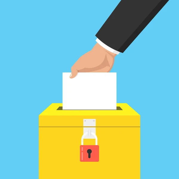 Voter Boîte Verrouillée Avec Des Votes Illustration Vectorielle Concept Vote — Image vectorielle