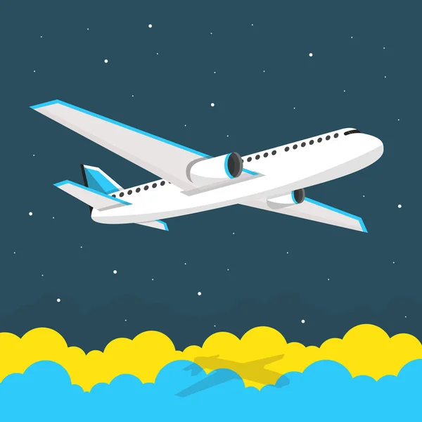 Avion Volant Illustration Vectorielle — Image vectorielle