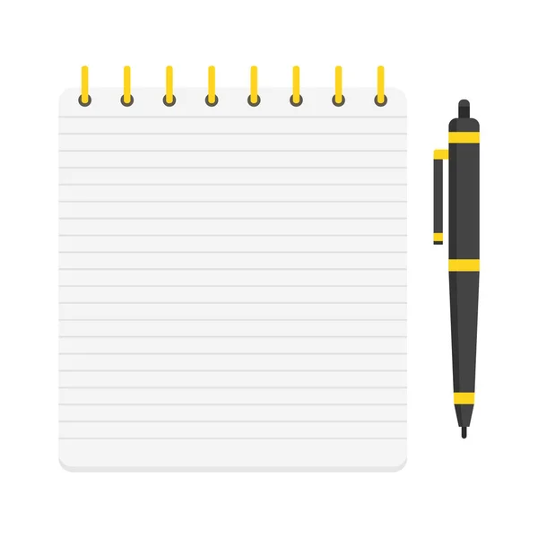 Šablona Spirále Notebook Školní Zápisník Deník Pro Podnikání Vektorové Ilustrace — Stockový vektor