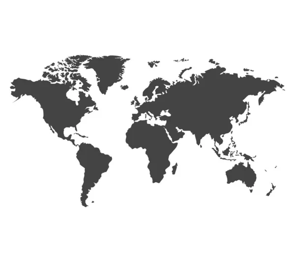 World Travel Map Vector Illustration — Stock Vector