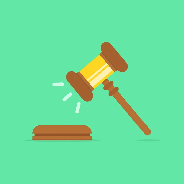 Small Mallet Gavel Vector Illustration — Stock Vector